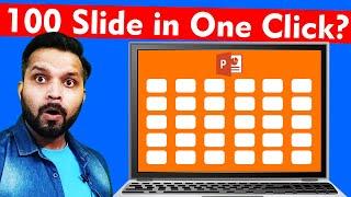 PowerPoint Hack: सिर्फ एक क्लिक में 100 Slide? |  Instantly Add 100 Slides with Macro