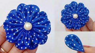 Fabric Flowers Diy | How to Make a Cloth Flower |Easy Flower Making | Hand Embroidery Design