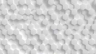 White Pop-up Hexagons Animation Relaxing Background Screensaver | Cool Background