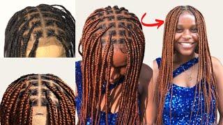 DIY: How to make a knotless braid wig using 2 method|How to ventilate|Beginner friendly|6x6 closure