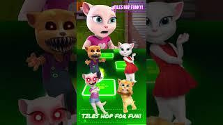 Talking Tom  Talking Angela  Talking Tom Exe  Talking Angela Exe ▶️ Coffin Dance | Tiles Hop