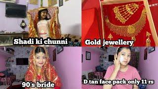 Ammi ki gold jewellery | best Tan remover face pack | 90’s bridal look | #samreengallery #vlog