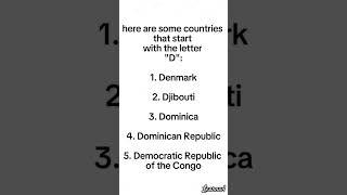 Countries that start with letter D. Comment down your country name #study #english #englispeaking