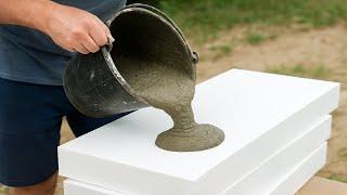 Top creative ideas with foam panels. How to create a beautiful coffee table from foam panels +cement