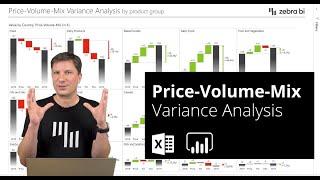 Price-Volume-Mix Variance Analysis In Power BI & Excel  Step-By-Step | Zebra BI Webinar