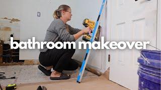 Old Bathroom Gets A Major Makeover // DIY Extreme Bathroom Makeover [Part 2] // Bathroom Remodel