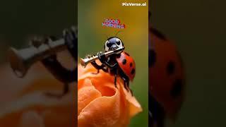 Доброе утро #art #юморприколы #доброеутро #настроениедня #божьякоровка #creative