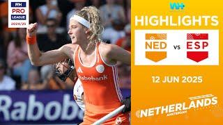 FIH Hockey Pro League 2024-25 Highlights: Netherlands vs Spain (W) | Match 2