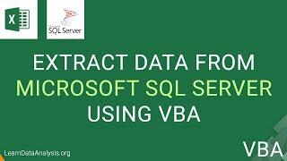 How to Retrieve Data From Microsoft SQL Server with Excel VBA | Excel VBA Automation