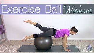 20 Minute Pilates Workout with an Exercise Ball