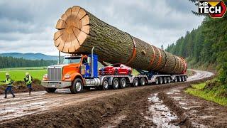 Extreme DANGEROUS Huge Wood Logging Truck | Biggest Heavy Equipment Machines #6