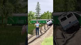 Dans garl hend stop the high speed train #funny #funny ##shorts