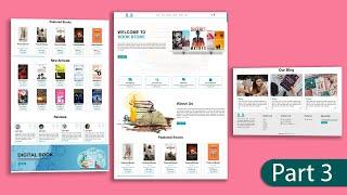 Create A Book Store Website Design Using | HTML & CSS | PART 3