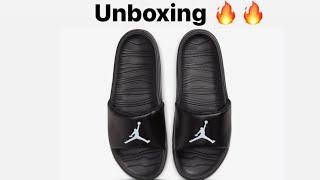 UNBOXING JORDAN BREAK SLIDE 'BLACK/WHITE ️️️