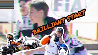 BRILLIANT START | Oleksandr Bondarev | FIA karting European Championship. Valencia, Spain