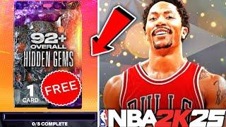 HOW TO GET A FREE DIAMOND HIDDEN GEMS PLAYER IN NBA 2K25 MyTEAM! DERRICK ROSE RETIREMENT CHALLENGES!