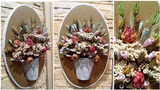 Невероятно красивая идея! Панно  из сухоцветов. Поделки своими руками. DIY panel of dried flowers