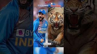 Cricketers on Power Animals  #shorts #cricket #viratkohli