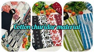 Churidar material/embroidery work top/cotton churidar material/ cotton duppata/ daily use churidar