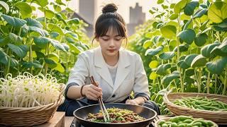 First Time Making Stir-Fried Bean Sprouts With Meat, Bean Sprouts Salad | Nguyễn Lâm Anh