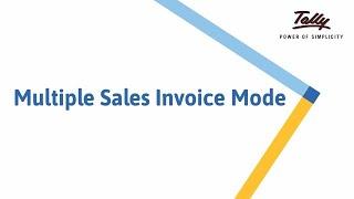 Multiple Sales Invoice Modes | TallyPrime Walkthrough