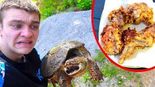 I ATE SNAPPING TURTLE! (Catch Clean Cook)