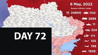 Ukraine War Map Day 72 update, Russian Losses in Russian Invasion