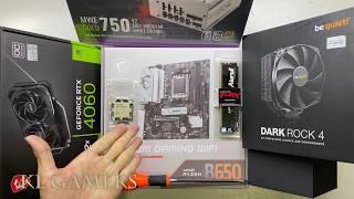 AMD Ryzen 5 7500F msi B650M GAMING WIFI be quiet DARK ROCK 4 msi RTX4060 Gaming PC Build