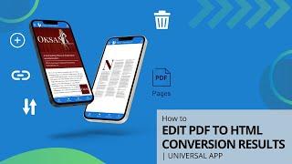 How to Edit your PDF to HTML Conversion Results using TypeLoft | MagLoft's Universal App