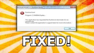 Microsoft C++ Runtime Library Error fix (for any games Windows7/8/10)