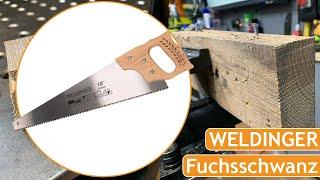 WELDINGER Holz-Säge Fuchsschwanz unter 10 Euro? Taugt die was? Wir testen kurz das Sägeergebnis.