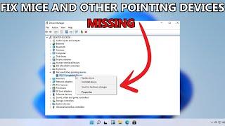 Fix Mice and Other Pointing Devices Missing from Device Manager in Windows 11 / 10 ️