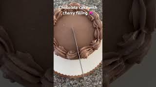 Chocolate cake with cherry filling