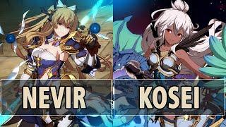 GBVS: NEVIR (Vira) Vs kosei (Zooey) | High Level Gameplay.