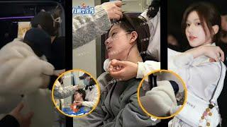 Zhao Lusi is seriously weak, unable to walk and talk, a tube inserted on her nose in a wheelchair