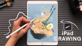 How I draw RAMEN noodles illustration | Procreate SPEEDPAINT