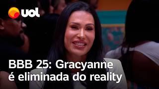 BBB 25: Gracyanne Barbosa é eliminada no paredão contra Eva e Daniele Hypólito, com 51,38% dos votos