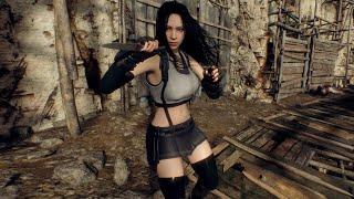 Tifa Lockhart in Resident Evil 4 Remake Separate Ways - Long Haired Ada Wong