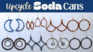 DIY Hoop Earrings Made From Soda Cans