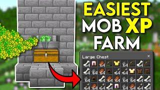 Easiest Mob XP Farm For Minecraft Bedrock 1.21! (No Spawner)