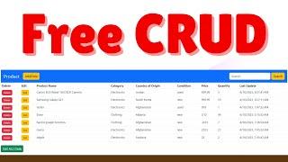 CRUD Modal Free