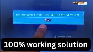 EFI Network 0 for IPv6 // efi network 0 for ipv4/ipv6 boot failed Lenovo - boot failed