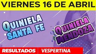 Resultados Quinielas Vespertinas de Santa Fe y Mendoza Viernes 16 de Abril