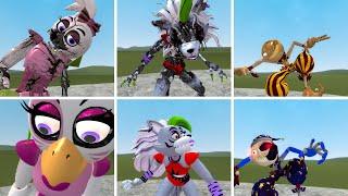 ALL GLAMROCK ANIMATRONICS VS ALL SHATTERED ANIMATRONICS In Garry's Mod! (Five Nights at Freddy's SB)