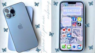 IPHONE 13 PRO MAX *SIERRA BLUE* UNBOXING // first impressions AND camera test | SUCH A BEAUT IPHONE