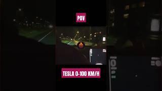 #pov Tesla Sprints from 0-100 km/h, 0-60 mph #raceshorts