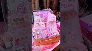 My Melody Pink Stationery Kit ASMR  #sanrio #kawaii