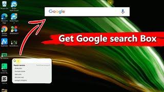 How to add Google Search Bar to Home screen PC/Laptop...