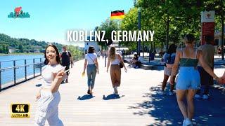 Koblenz, Germany  | Hot Summer Day  | Walking Tour 4k