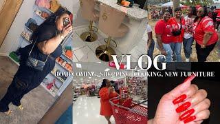 VLOG: HOMECOMING | SHOP W/ ME AT TARGET| HOUSE UPDATES| COOKING W/ CANDY| NEW HAIR| NEW NAILS|